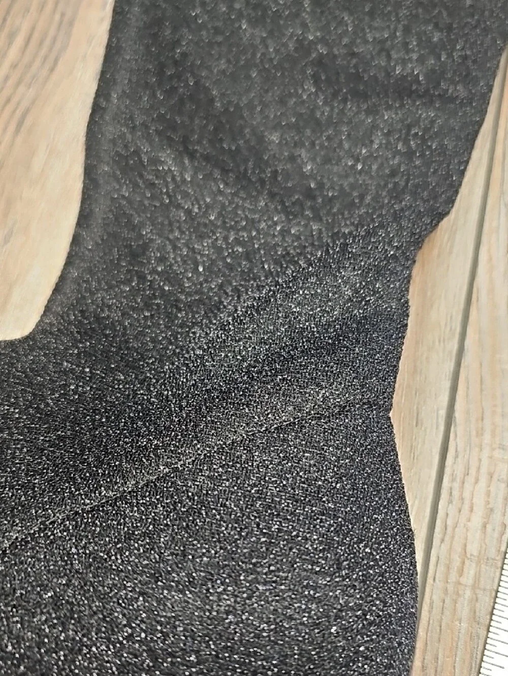 Black Over-the-Knee Stretch Block Heel Boots - Women, Sparkle